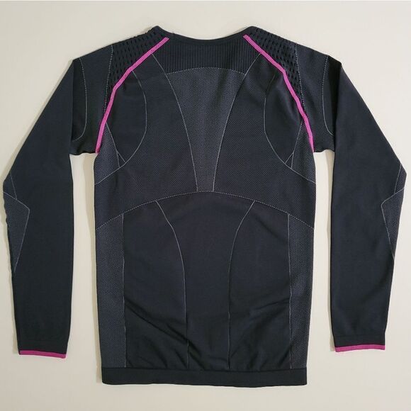 Slalom Women's Black Performance Long Sleeve Crewneck Pullover Top - Picture 11 of 11